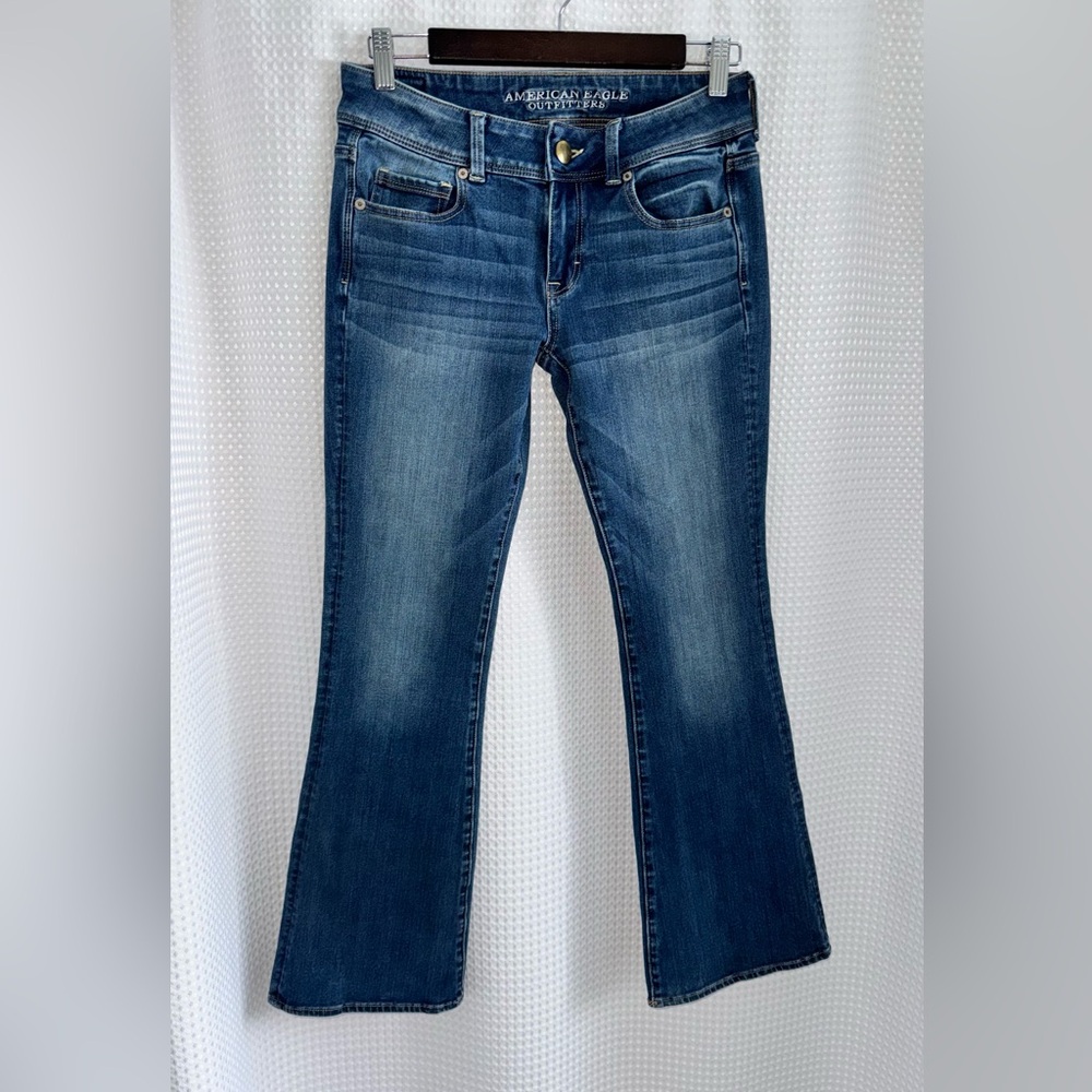 American Eagle low rise‎ Kick Boot stretch Jeans Size 4 Short